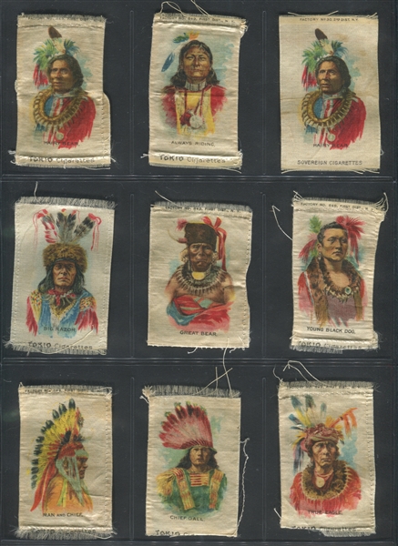 S67 Mixed Brand American Indian Portraits Lot of (53) Silks