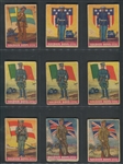 R142 Goudey Soldier Boys Lot of (9) Cards