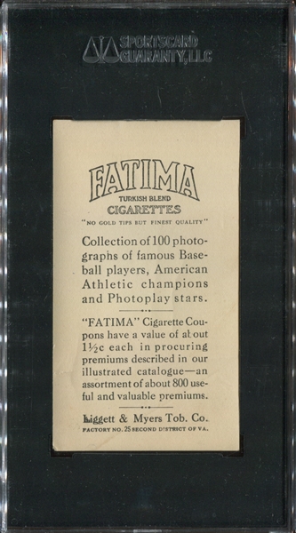 T222 Fatima Cigarettes Track & Field Muller SGC-Graded