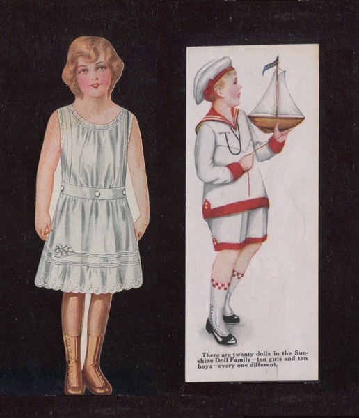 D95 Loose-Wiles Baking Paper Doll Trade Card Pair