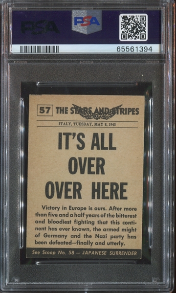 1954 Topps Scoop #57 Victory in Europe PSA7 NM