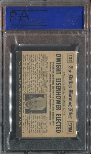 1954 Topps Scoop #132 Eisenhower Elected PSA6 EX-MT