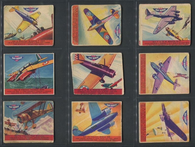 R137 Goudey Sky Birds Lot of (17) Cards