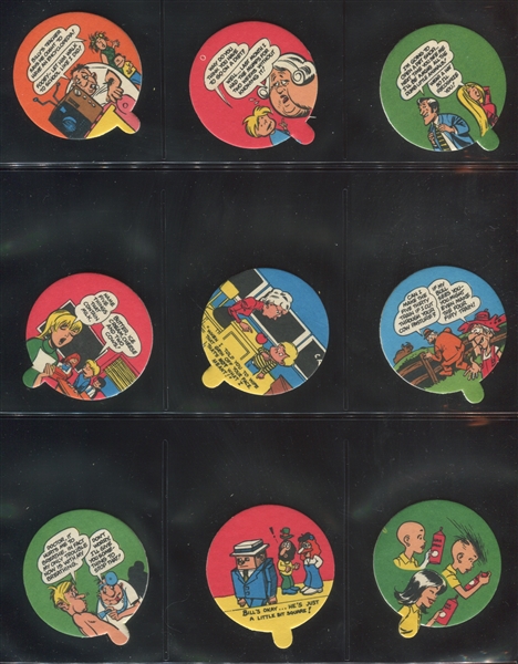 1971 Tough Topps Rocks O' Gum Complete Test set with scarce Woody Gelman Lid