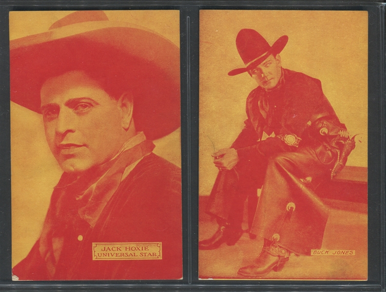 1920's Western Exhibits Yellow/Red Tint Lot of (3) Cards