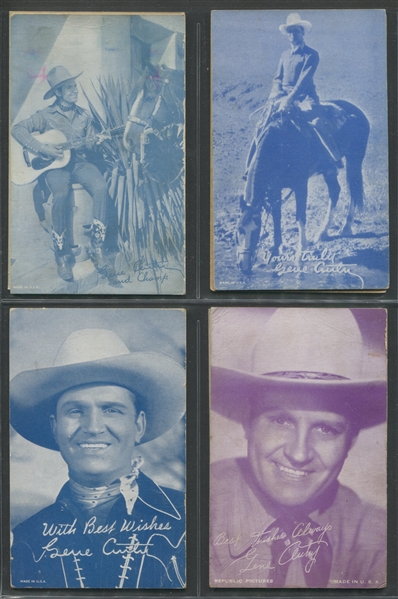 1940's Gene Autry Exhibit Lot of (15) Cards