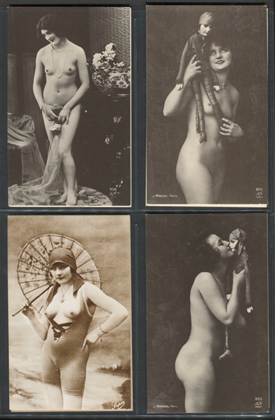 1920's French Nudes Post Cards Lot of (18) Cards