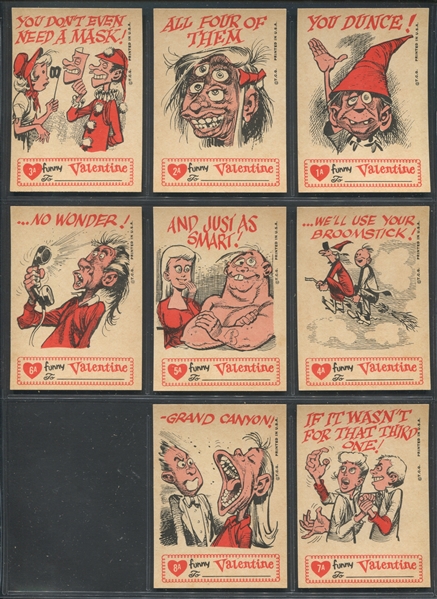 1960 Topps Funny Valentines A Set of (66) Cards 