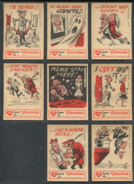 1960 Topps Funny Valentines A Set of (66) Cards 