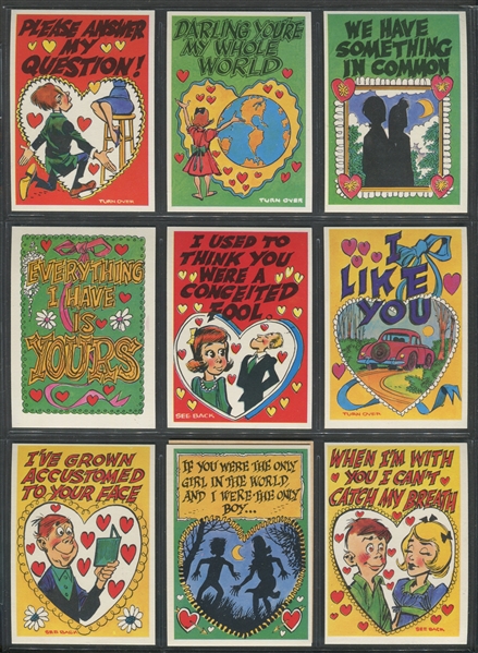 1960 Topps Funny Valentines A Set of (66) Cards 