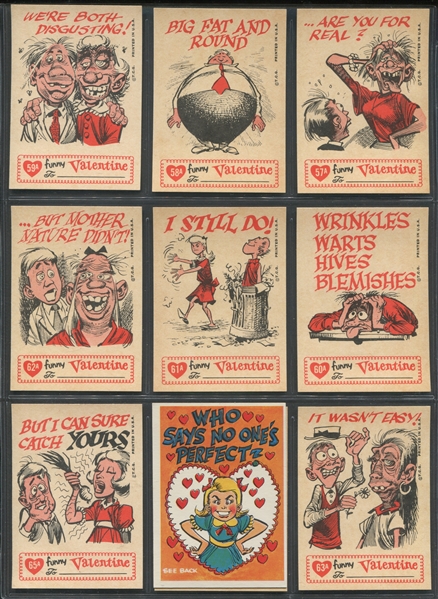 1960 Topps Funny Valentines A Set of (66) Cards 