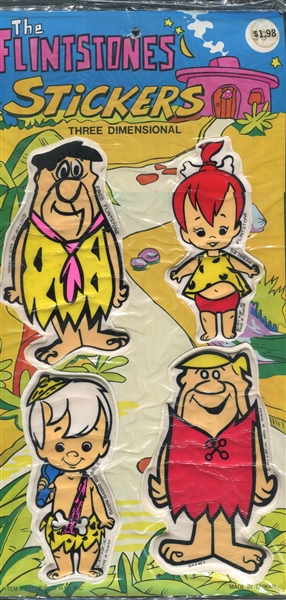 1960's Flinstones Oversized Puffy Stickers Sheet