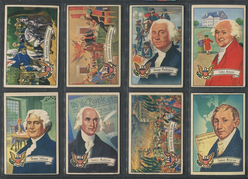 1952 Bowman U.S. Presidents Near Complete Set (31/36) Cards