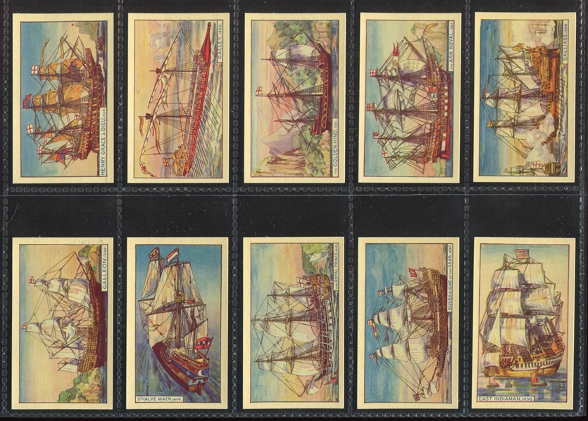 1940 Murray & Sons The Story of Ships Complete Set of (50) Cards