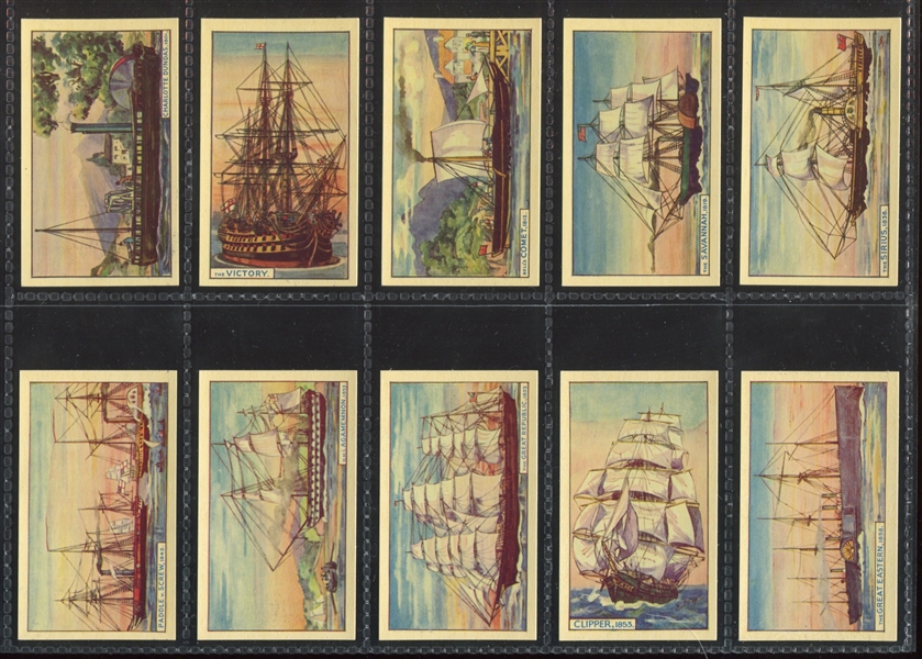 1940 Murray & Sons The Story of Ships Complete Set of (50) Cards