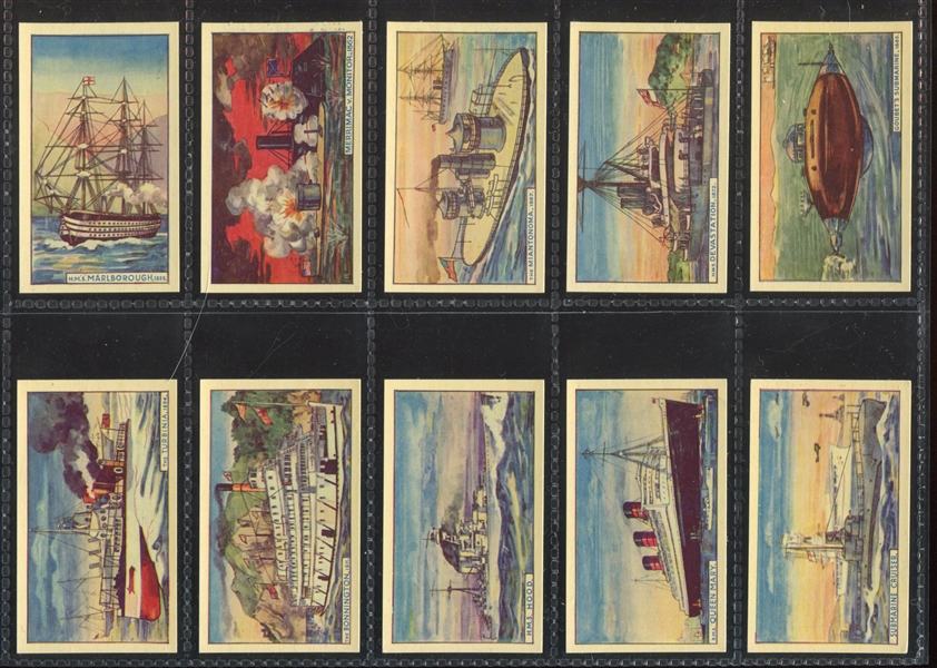 1940 Murray & Sons The Story of Ships Complete Set of (50) Cards