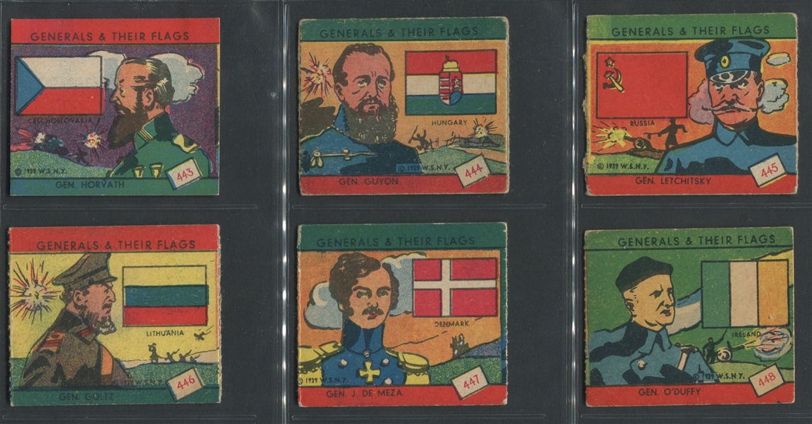 R58 W.S.N.Y. Generals and Their Flags Complete Set of (24) Cards