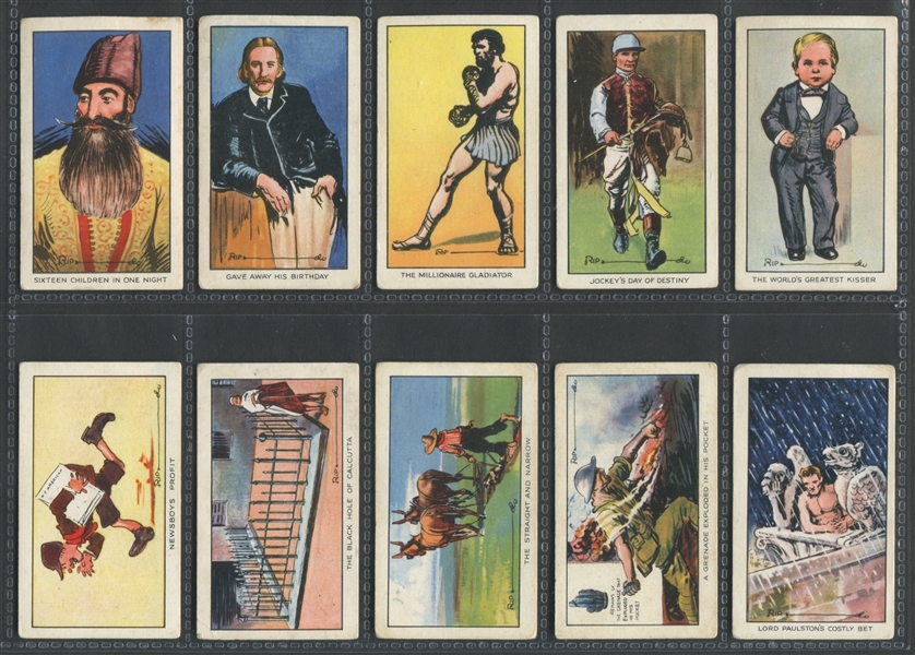 1934 Carreras Cigarettes Believe It or Not Complete Set of (50) Cards