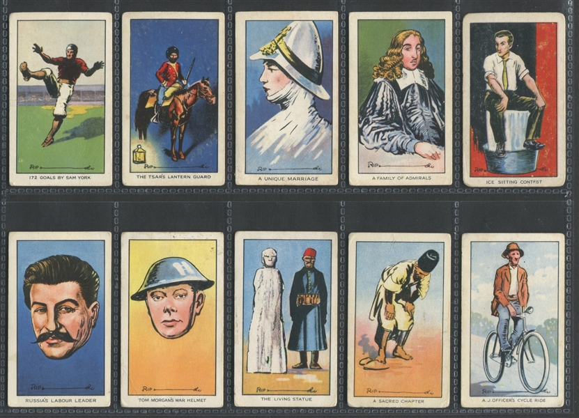 1934 Carreras Cigarettes Believe It or Not Complete Set of (50) Cards