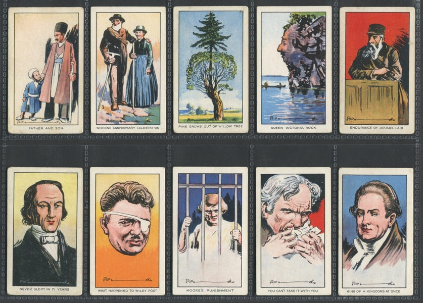 1934 Carreras Cigarettes Believe It or Not Complete Set of (50) Cards