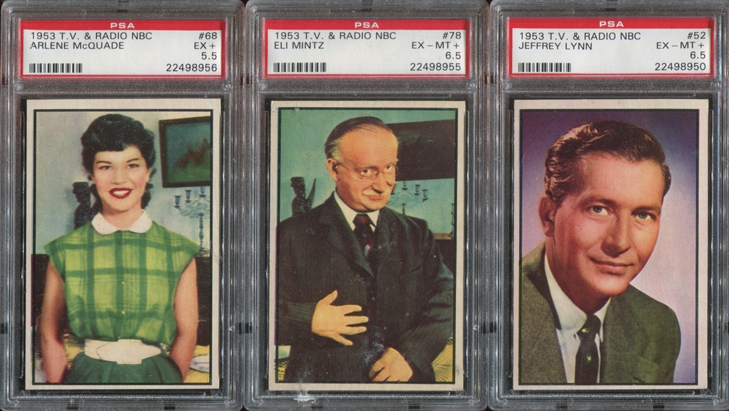 1953 Bowman NBC T.V. and Radio Stars Lot of (5) PSA-Graded Cards