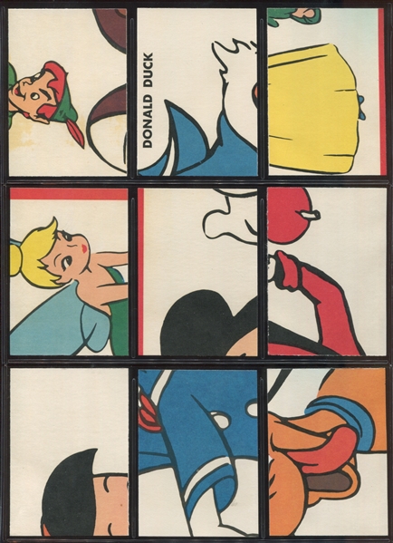 1965 Donruss Disneyland Complete Set of (66) Puzzle Back Cards