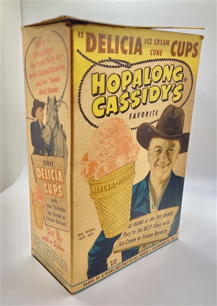 F-UNC Hopalong Cassidy Ice Cream Cone Box With Fantastic Graphics