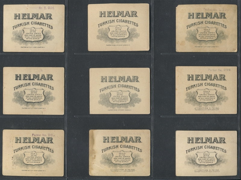 T107 Helmar Seals of U.S. and Countries Lot of (130) Cards