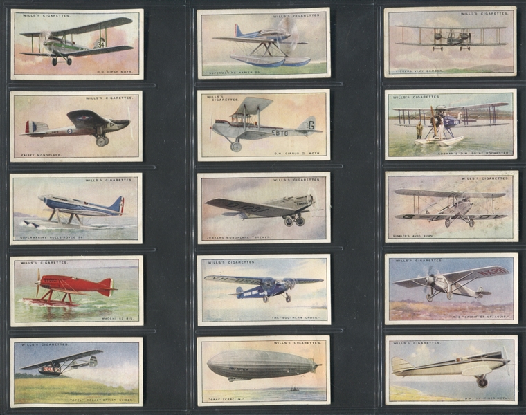 1930 W.D. & H.O. Wills Speed Complete Set of (50) Cards