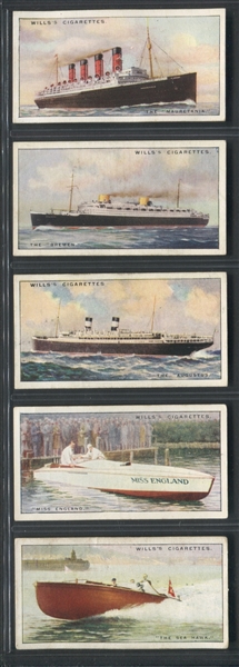 1930 W.D. & H.O. Wills Speed Complete Set of (50) Cards