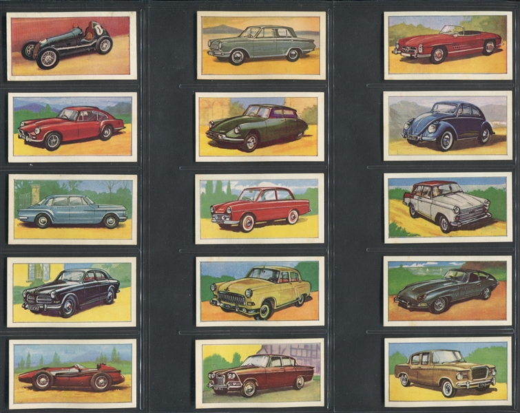 1965 Barratt & Co Cars of the World Complete Set of (50) Cards