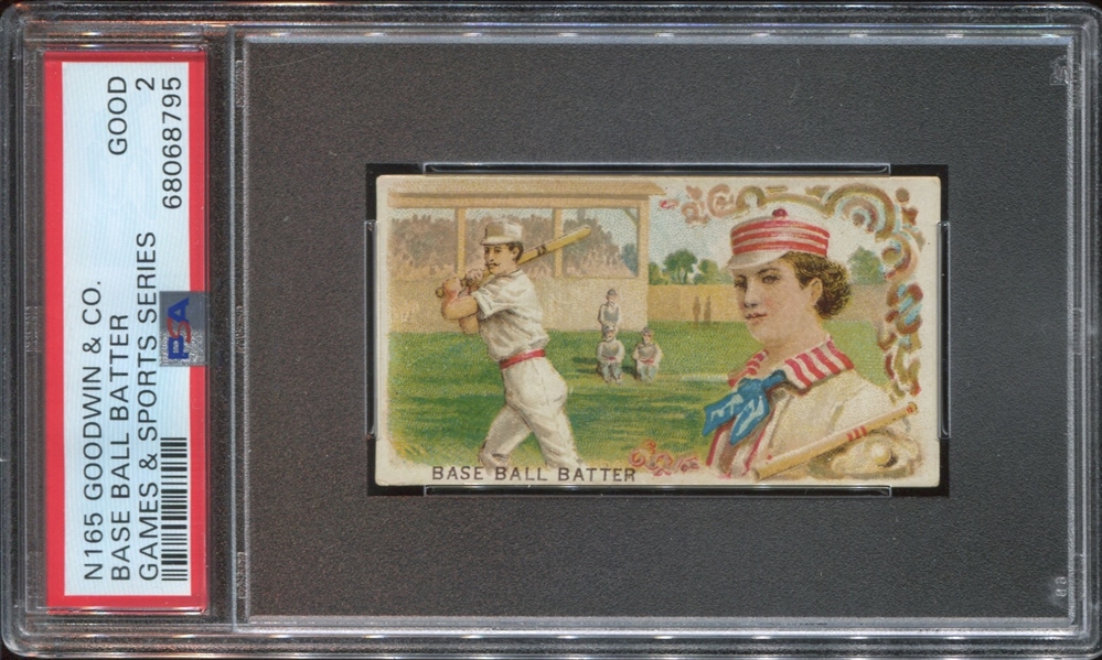 N165 Goodwin Games & Sports Base Ball Batter PSA-Graded