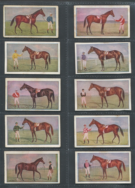 1907 Snider's & Abraham Australian Racehorses Complete Set of (57) with IMPOSSIBLE Magazine Card