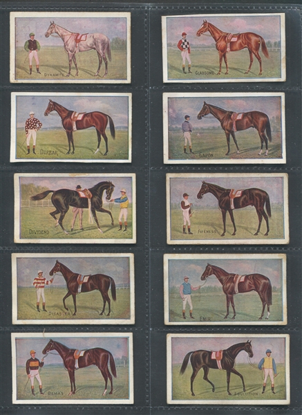 1907 Snider's & Abraham Australian Racehorses Complete Set of (57) with IMPOSSIBLE Magazine Card