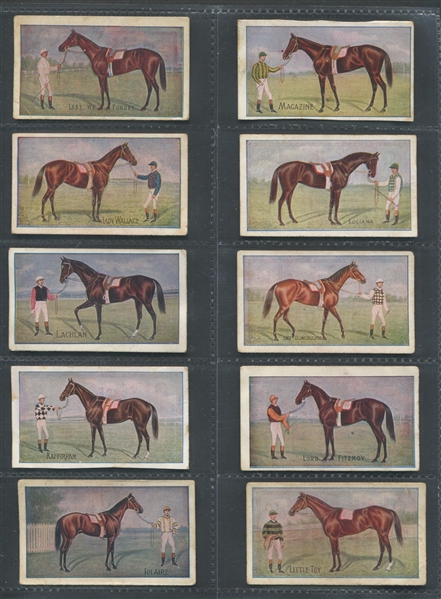 1907 Snider's & Abraham Australian Racehorses Complete Set of (57) with IMPOSSIBLE Magazine Card