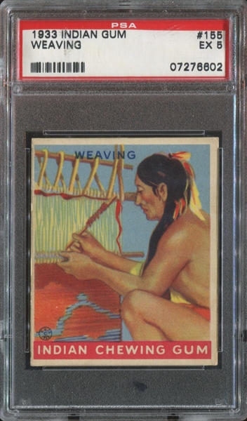 R73 Goudey Gum Indian Gum #155 Weaving PSA5 EX