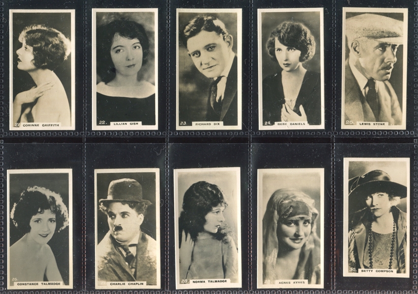 1925 Lambert & Butler Popular Film Stars Complete Set of (50) Cards