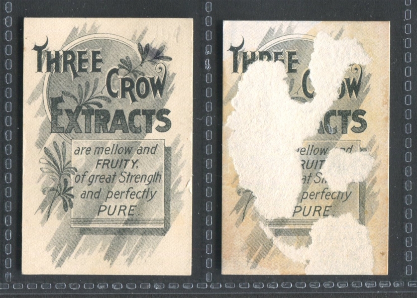 H-UNC Three Crow Extracts Famous Figures Lot of (2) Cards