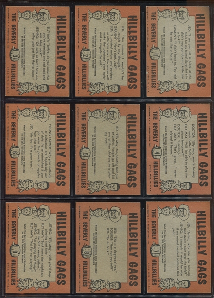 1963 Topps Beverly Hillbillies Complete Set of (63) Cards