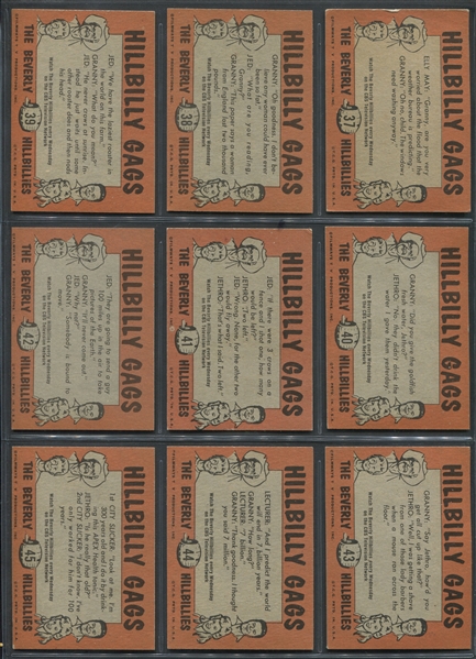 1963 Topps Beverly Hillbillies Complete Set of (63) Cards