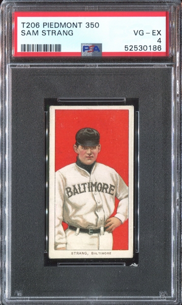 1909-11 T206 Sam Strang PSA4 VG-EX (Piedmont 350)