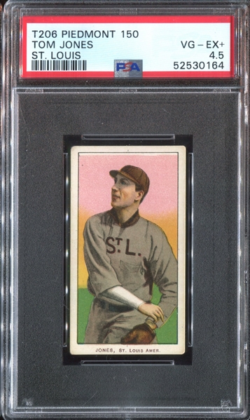 1909-11 T206 Tom Jones PSA4.5 VG-EX+