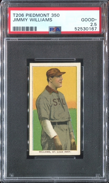 1909-11 T206 Jimmy Williams PSA2.5 Good+