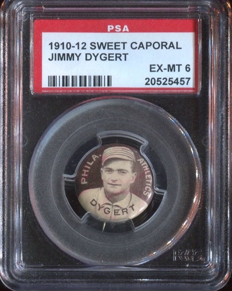 P2 Sweet Caporal Pinbacks Jimmy Dygert PSA6 EX-MT 