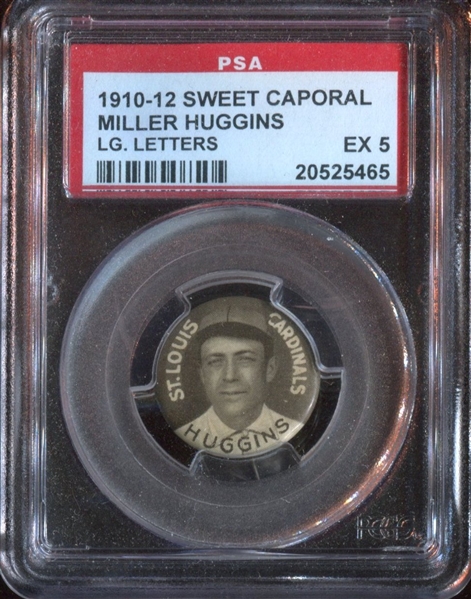 P2 Sweet Caporal Pinbacks Miller Huggins (HOF) (Large Letters) PSA5 EX