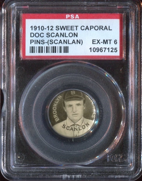 P2 Sweet Caporal Pinbacks Doc Scanlon PSA6 EX-MT 