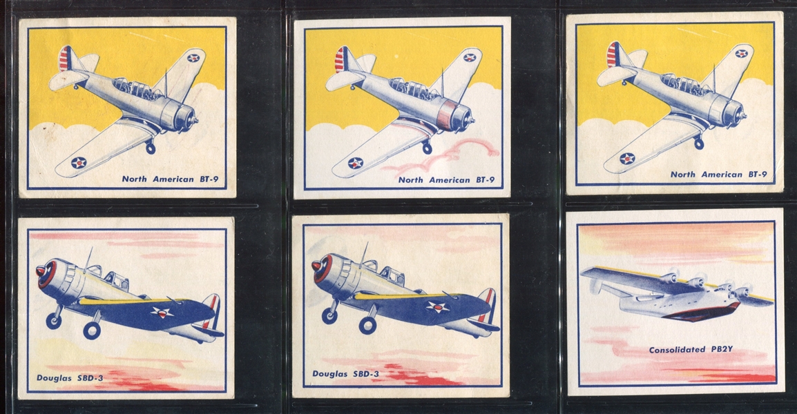 R47 Shelby Gum Fighting Planes Lot of (12) Cards