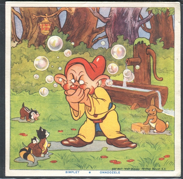 1930's CADUM Walt Disney Seven Dwarves Lot of (3) Cards