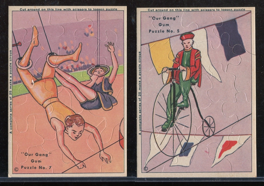 R194 Goudey Gum Oh Boy Gum Puzzles Lot of (5) Cards