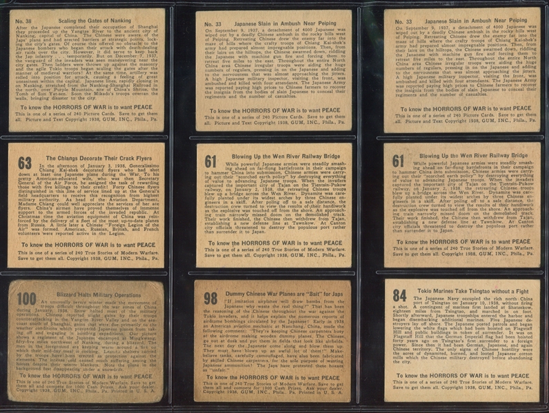 R69 Gum Inc Horrors of War Lot of (15) Cards 